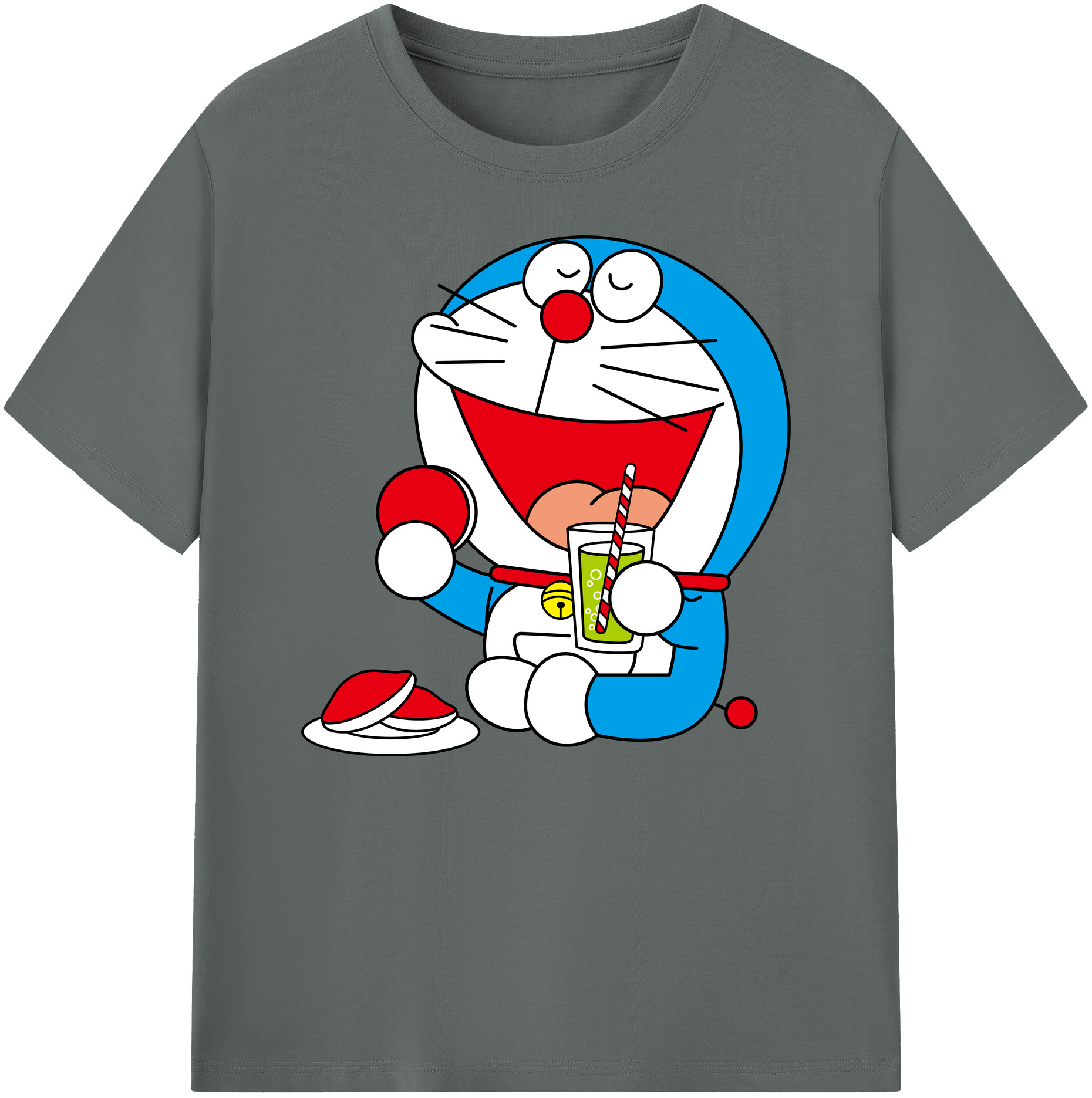 （画像用） ドラえもん Doraemon 綿100％ メンズ半袖Tシャツ｜肌触りやわらか＆通気性